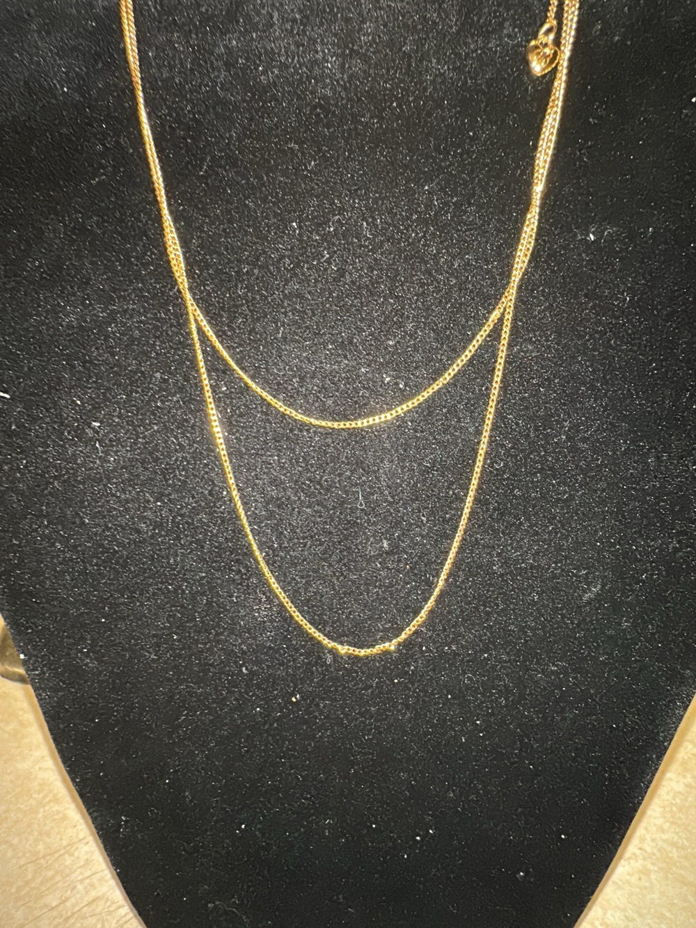 Brighton Gold Double-Layer dainty Women's Necklace - Elegant Layered Chain - Picture 6 of 11